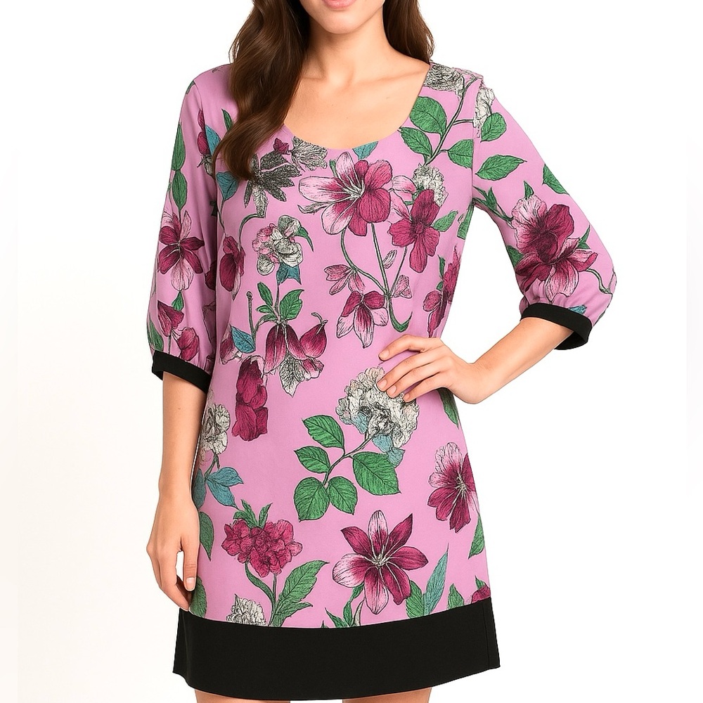 (BN8) New York‎ & Company floral sheath dress, Size Small